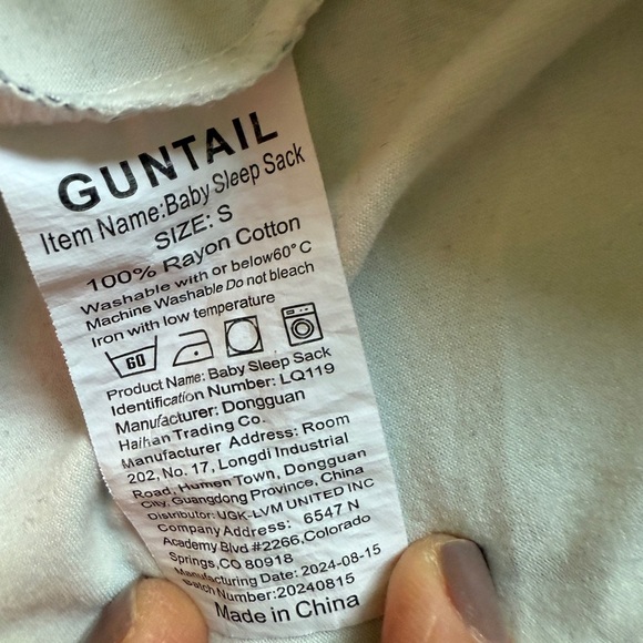 Guntail Sleep Sack with Fun Print- small - Picture 2 of 3